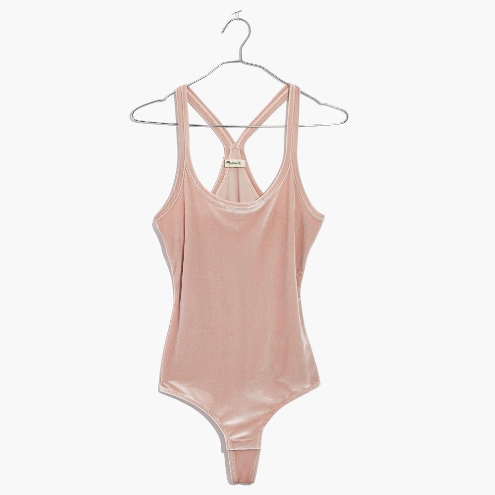 Madewell Velvet Racerback Bodysuit